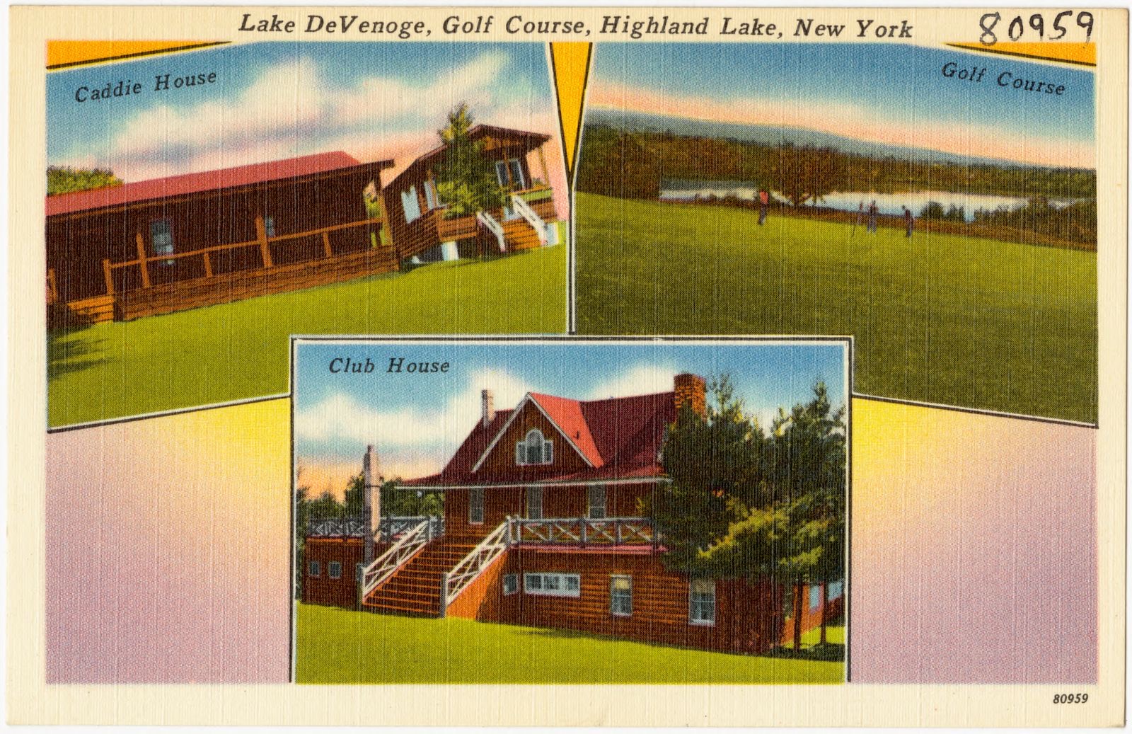 Lake DeVenoge, golf course, Highland Lake, New York, Boston Public Library - undated