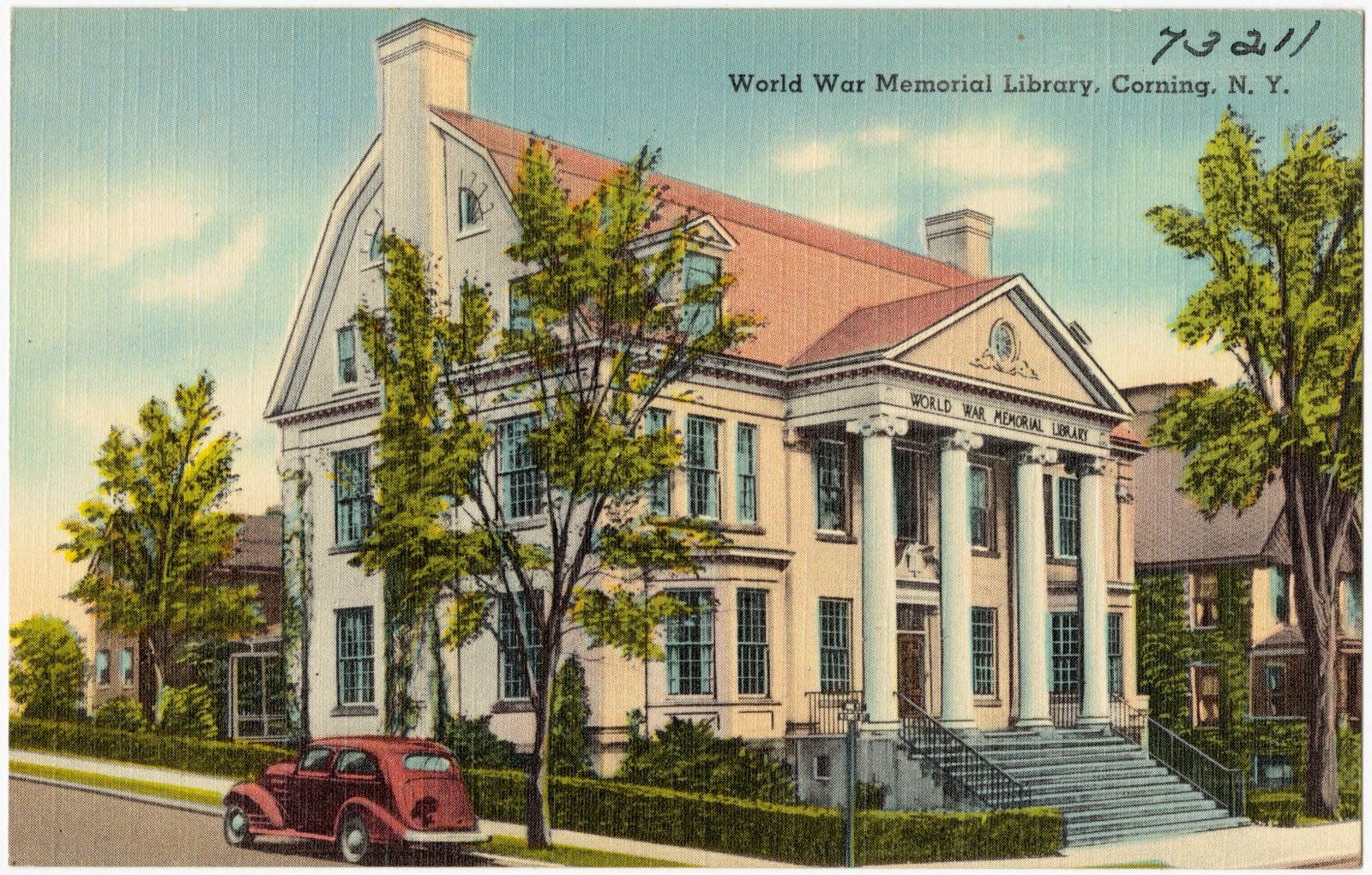 World War Memorial Library, Corning, N. Y., Boston Public Library - undated