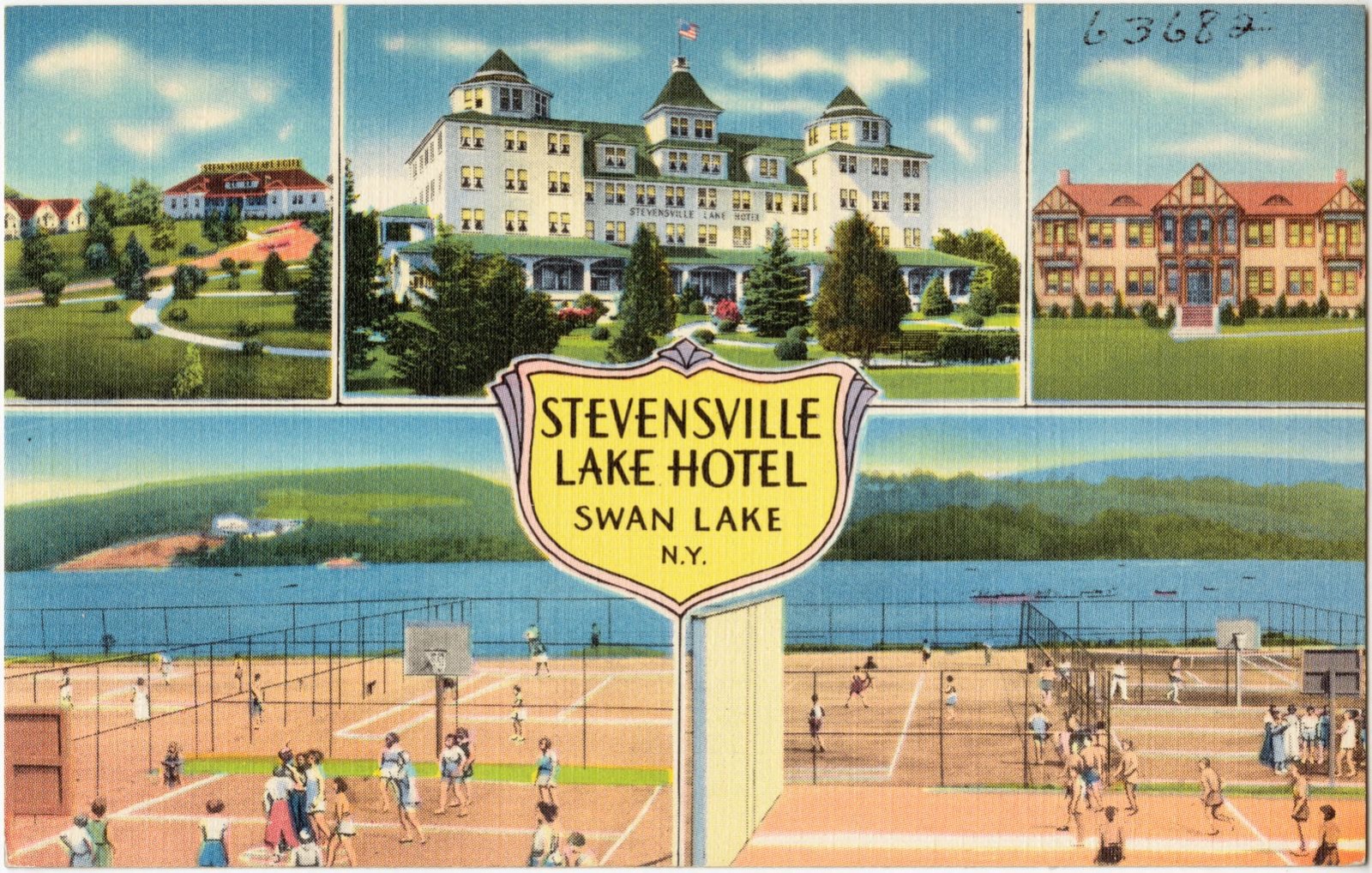 Stevensville Lake Hotel, Swan Lake, N.Y., Boston Public Library - undated