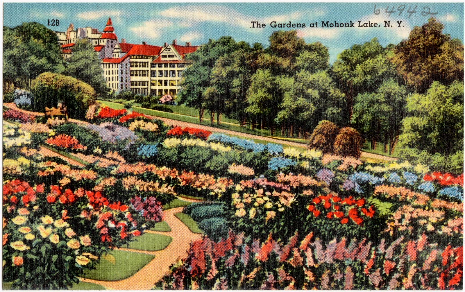 The Gardens at Mohonk Lake, N. Y., Boston Public Library - undated