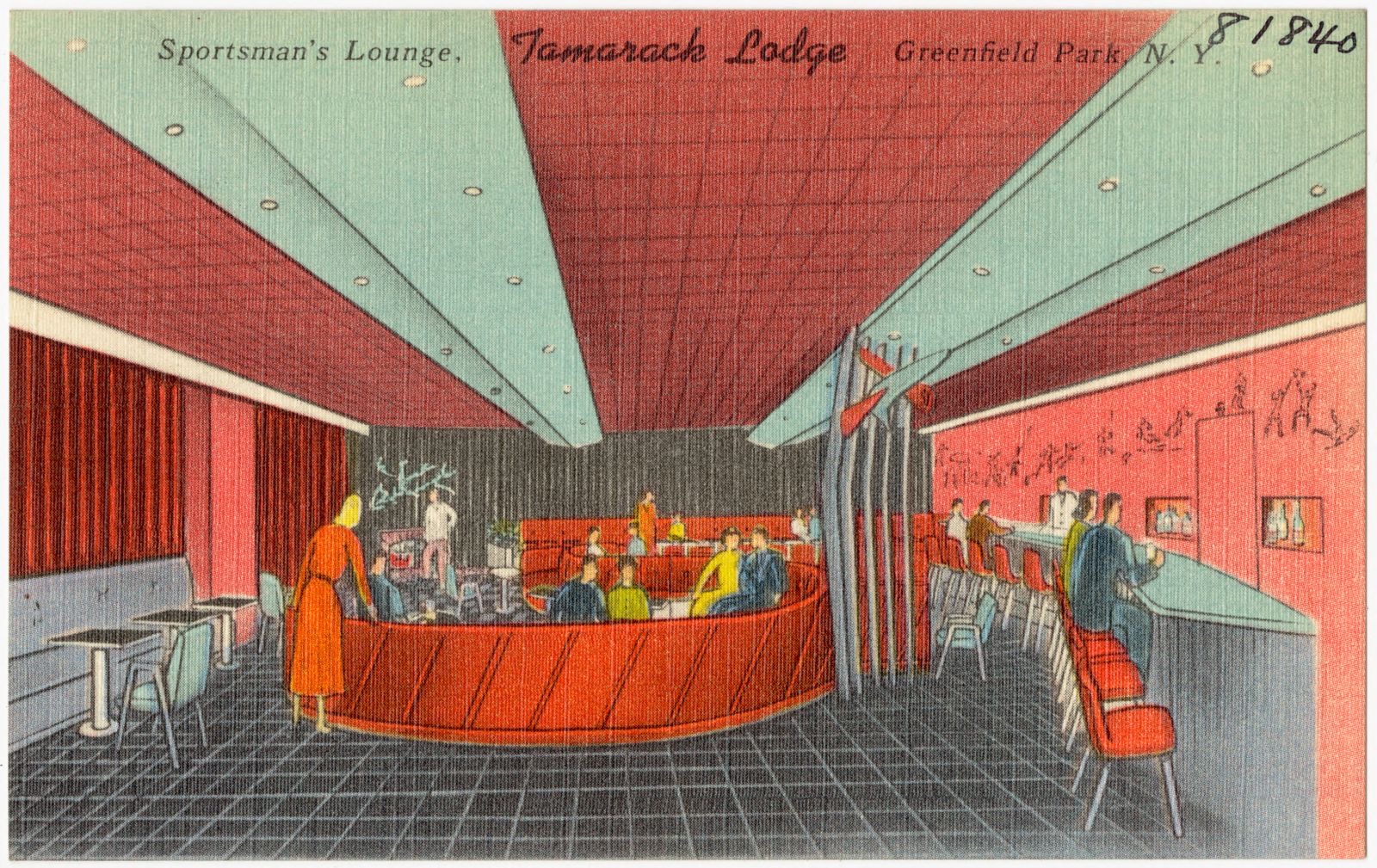 Tamarack Lodge. Sportsman's Lounge, Greenfield Park, N. Y., Boston Public Library - undated