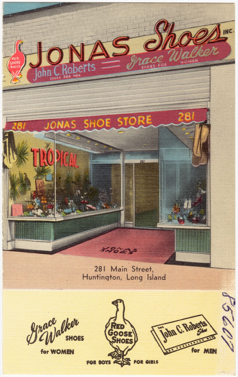Jonas Shoes Inc. 281 Main Street, Huntington, Long Island, Boston Public Library - undated