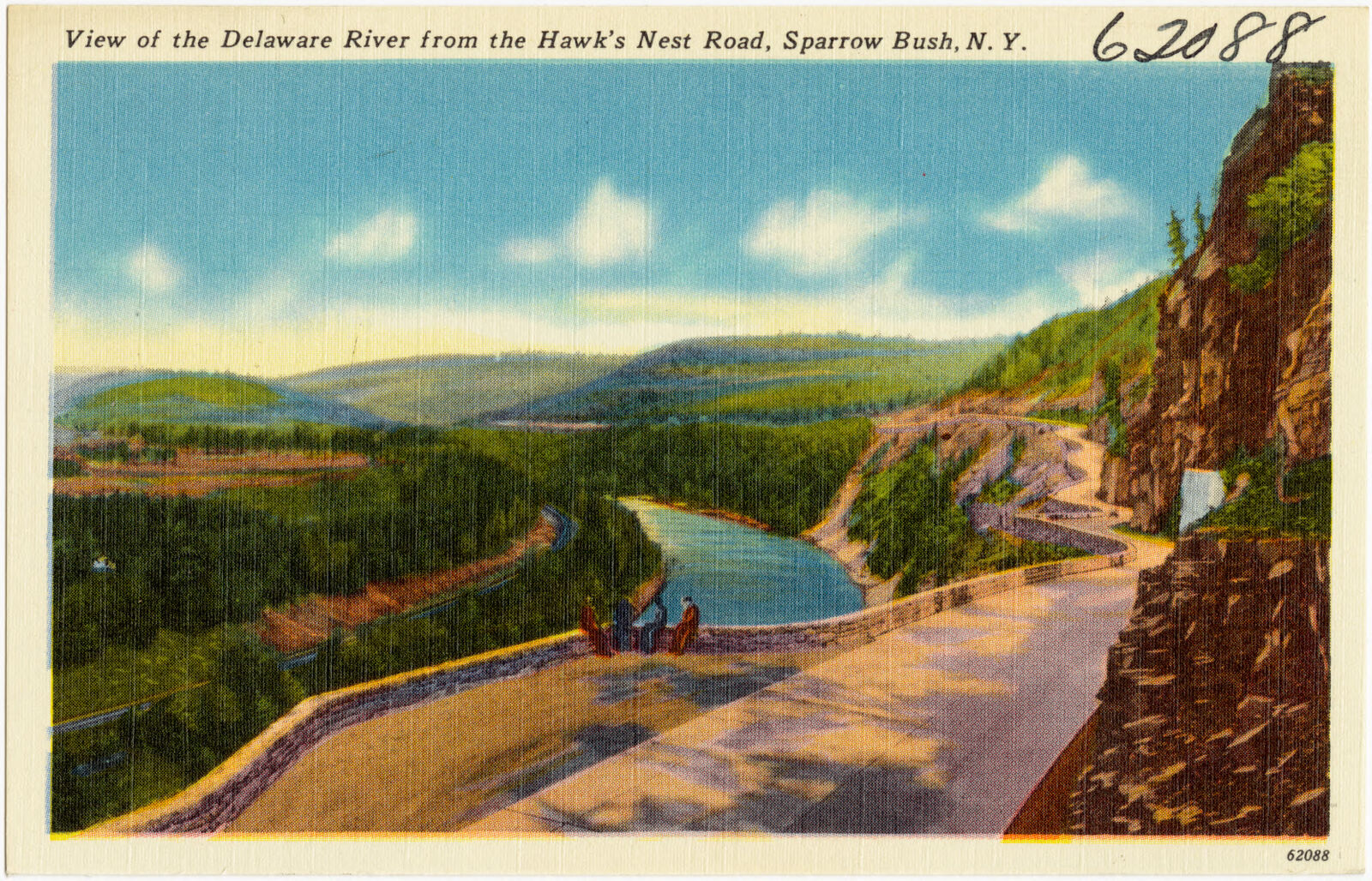 View of the Delaware River from the Hawk's Nest Road, Sparrow Bush, N. Y., Boston Public Library - undated