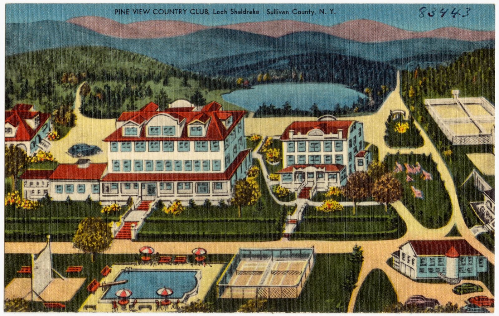 Pine View Country Club, Loch Sheldrake, Sullivan County, N. Y., Boston Public Library - undated