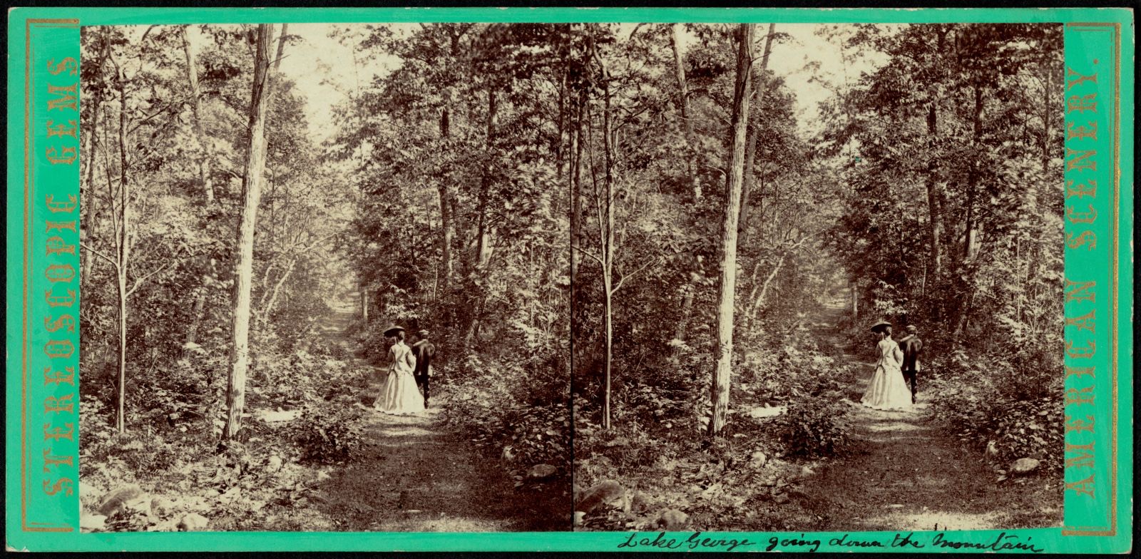 Going down the mountain at Lake George, N. Y., Boston Public Library - undated