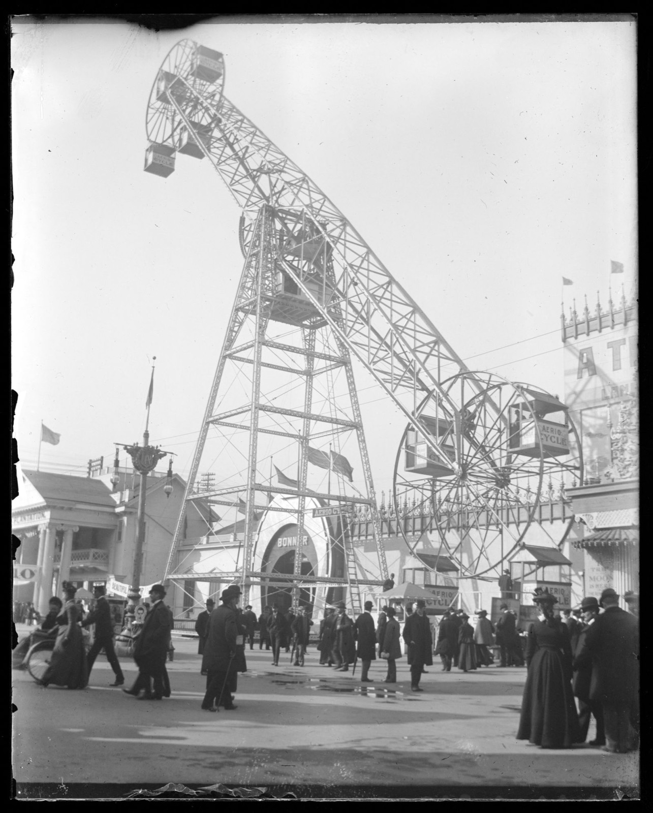 Elevated cycle wheel, Hingham Public Library - undated
