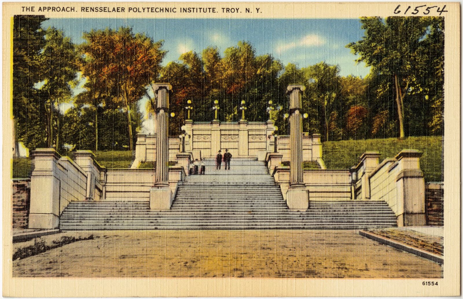 The approach. Rensselaer Polytechnic Institute. Troy, N. Y., Boston Public Library - undated