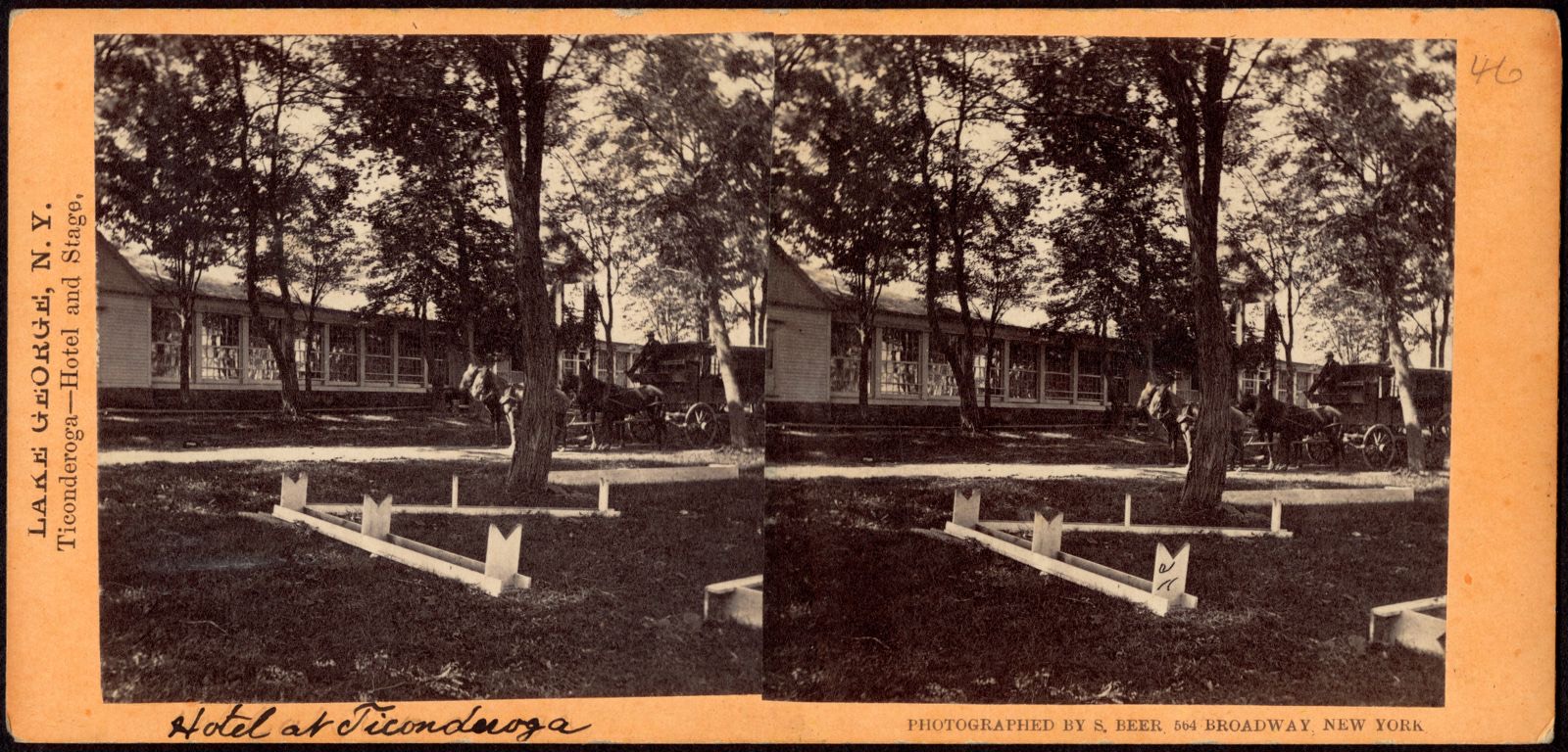 Ticonderoga. - The hotel with stage, Boston Public Library - undated