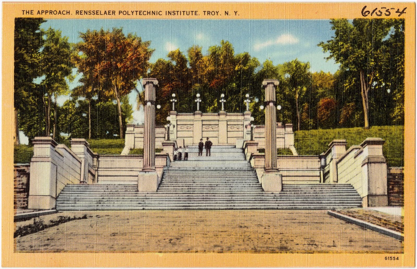 The approach. Rensselaer Polytechnic Institute. Troy, N. Y., Boston Public Library - undated