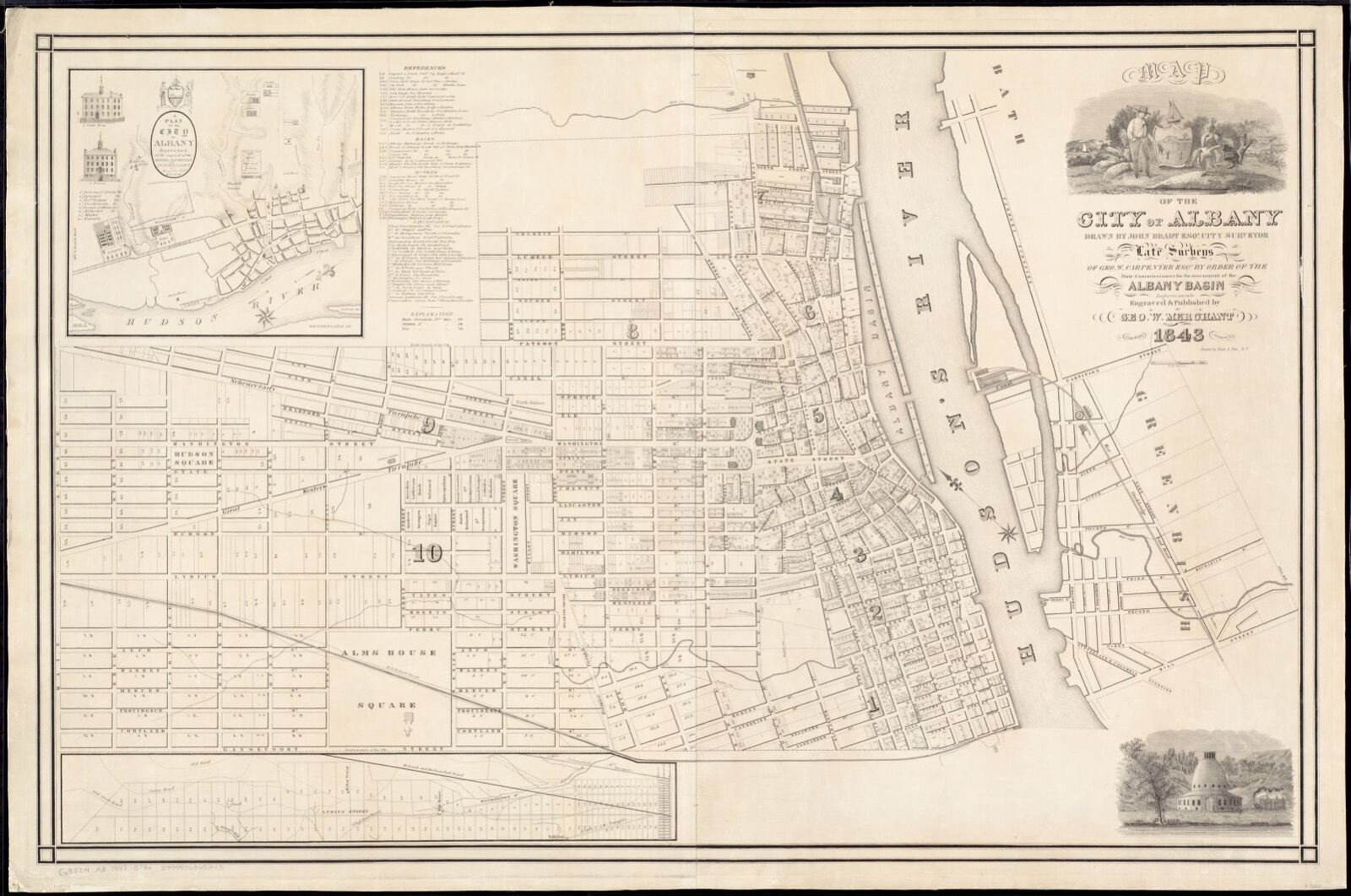 Map of the city of Albany, Boston Public Library - undated