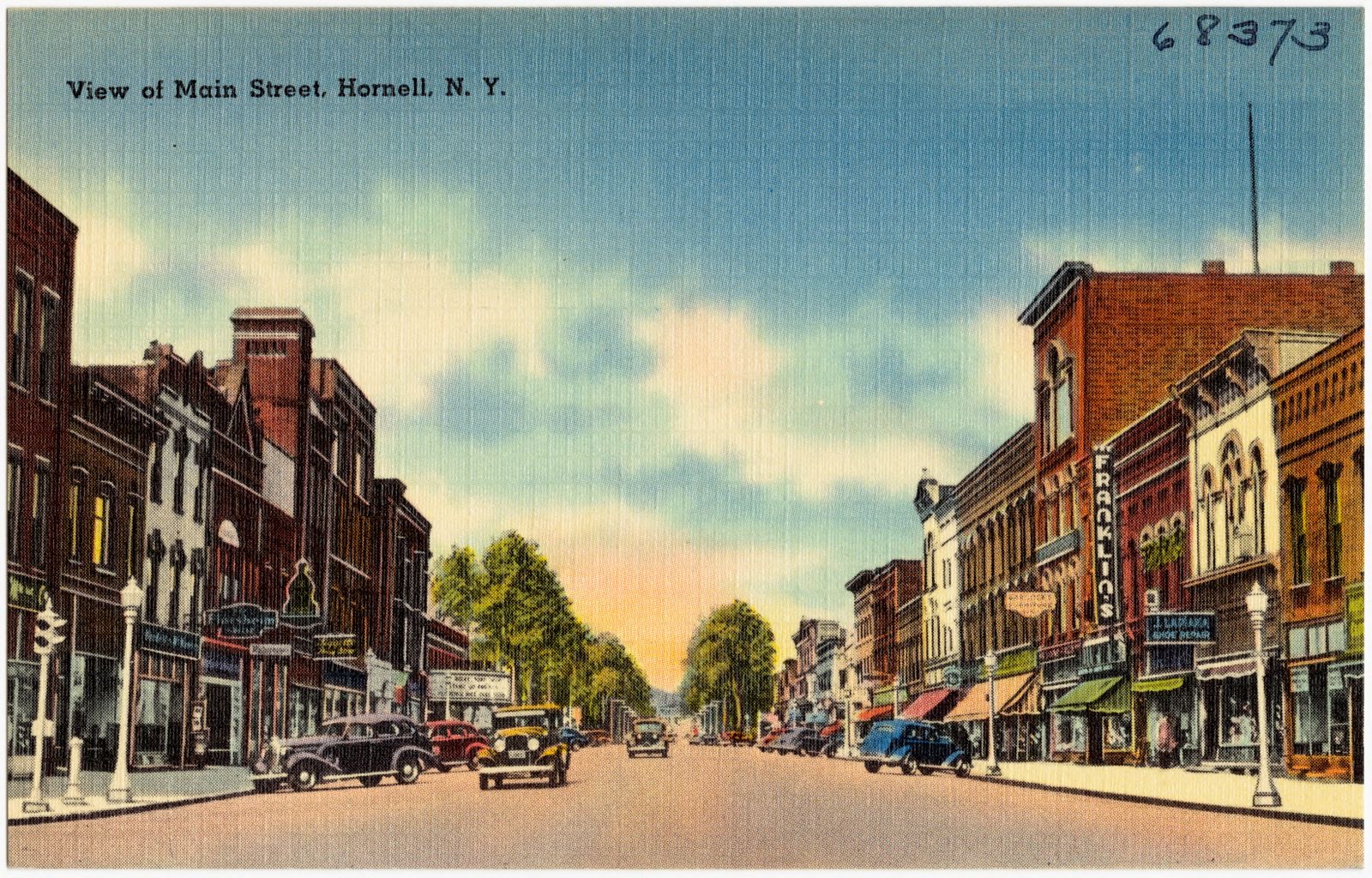 View of Main Street, Hornell, N. Y., Boston Public Library - undated
