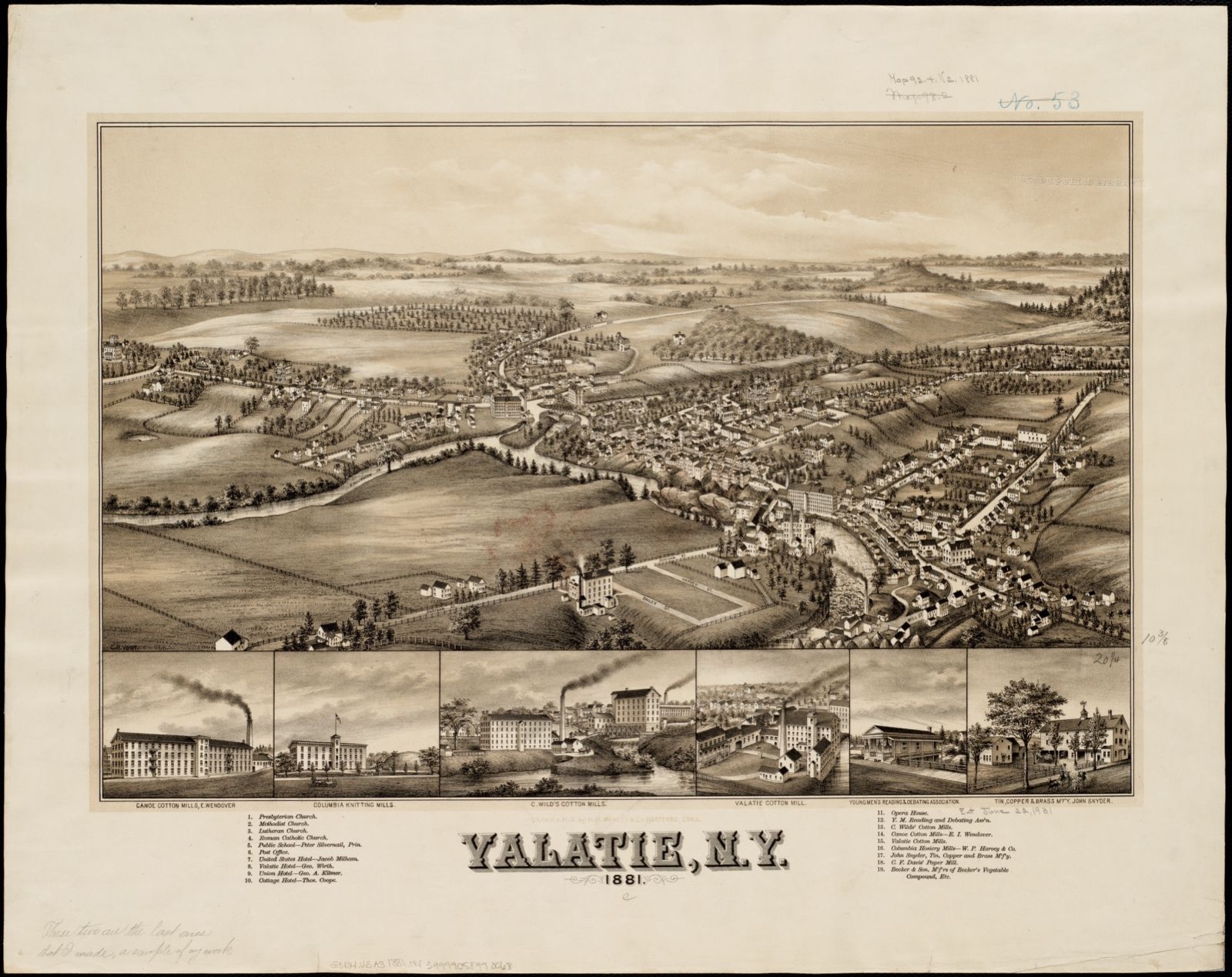 Valatie, N.Y 1881, Boston Public Library - undated