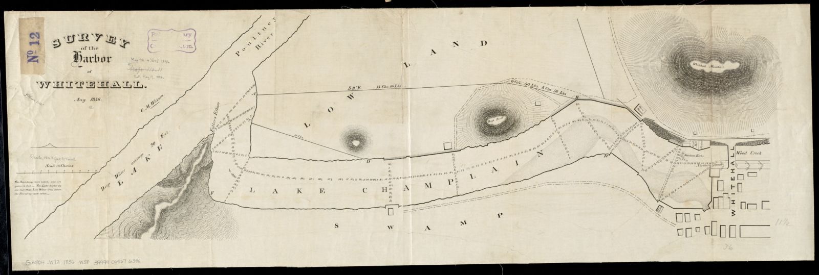 Survey of the harbor of Whitehall, Boston Public Library - undated