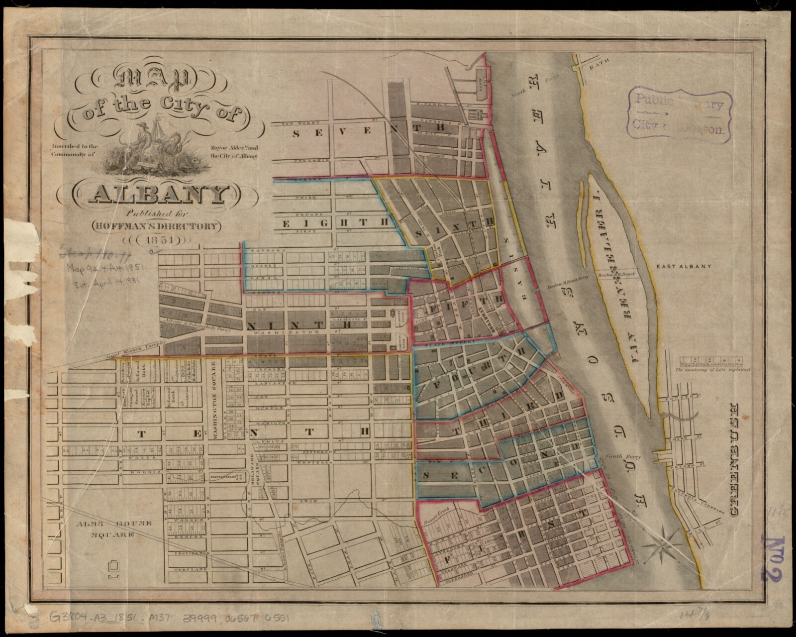 Map of the city of Albany, Boston Public Library - undated