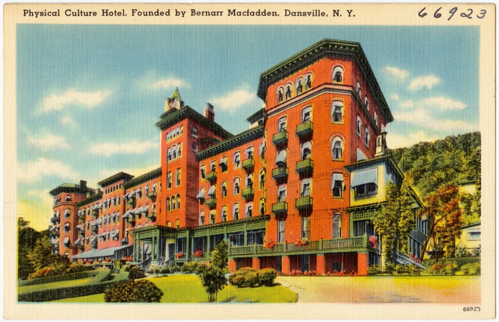 Physical Culture Hotel, founded by Bernarr Macfadden, Dansville, N. Y., Boston Public Library - undated