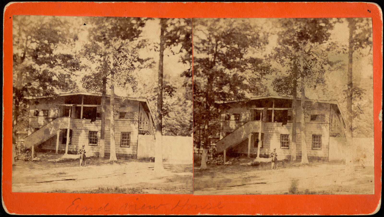 End view house, Boston Public Library - undated