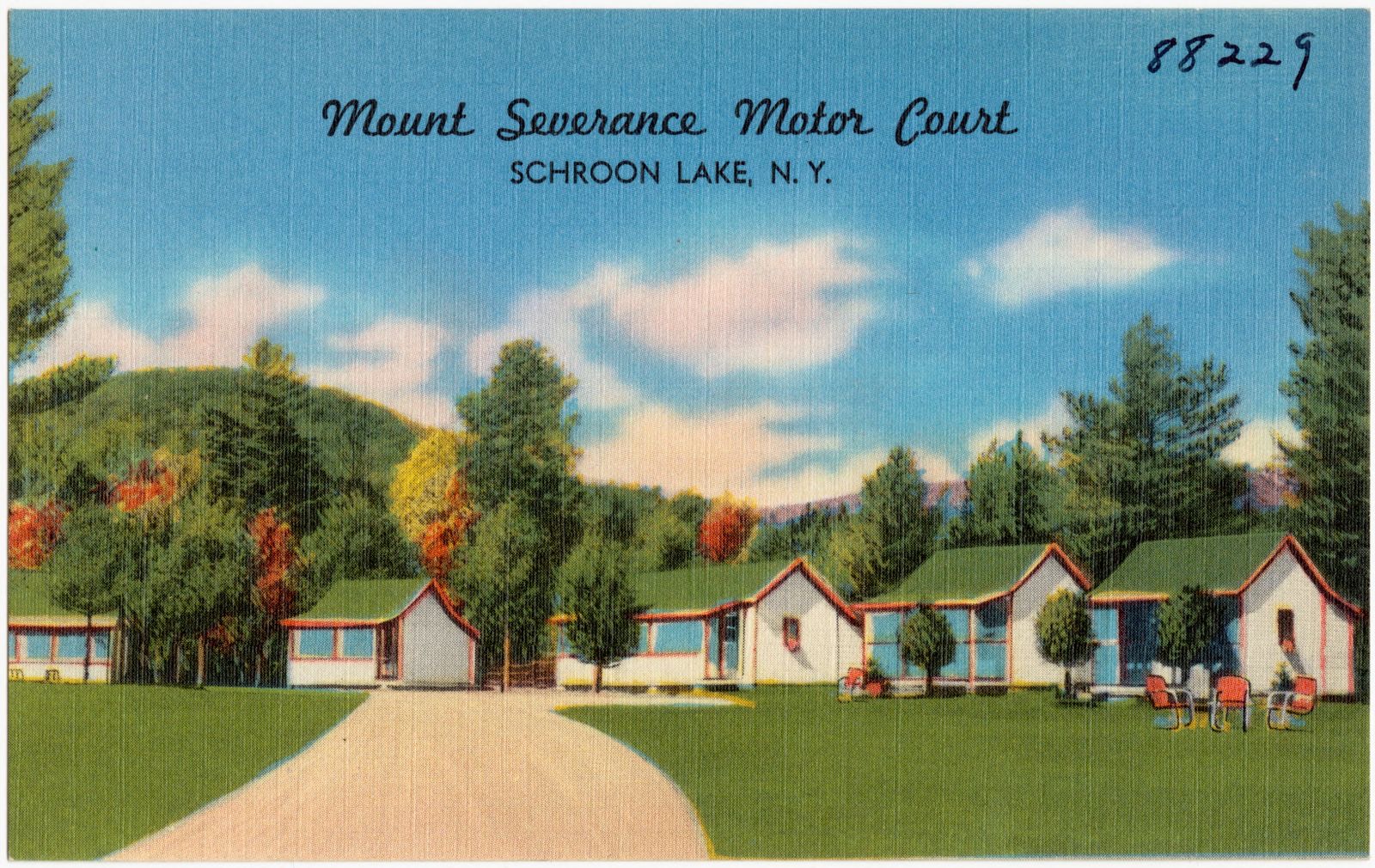 Mount Severance Motor Court, Schroon Lake, N. Y., Boston Public Library - undated