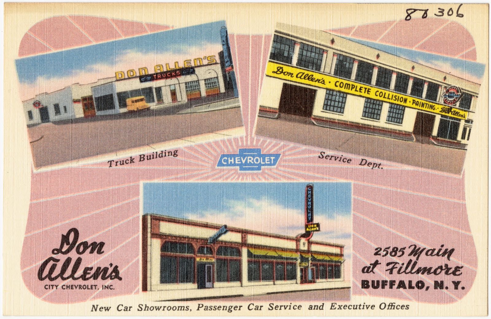 Don Allen's City Chevrolet, Inc., 2585 Main at Fillmore, Buffalo, N. Y., Boston Public Library - undated
