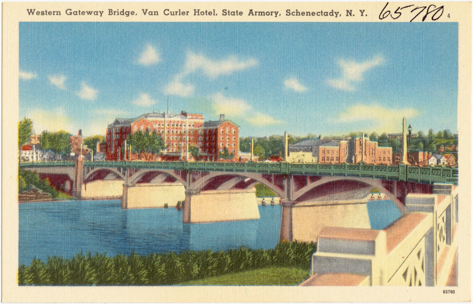 Western Gateway Bridge, Van Curler Hotel, State Armory, Schenectady, N. Y., Boston Public Library - undated