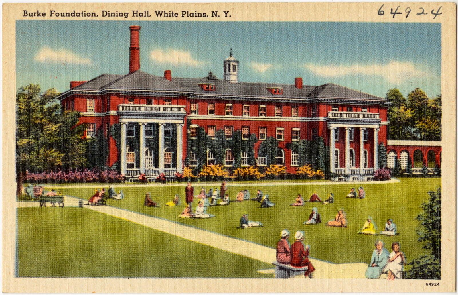 Burke Foundation, dining hall, White Plains, N. Y., Boston Public Library - undated