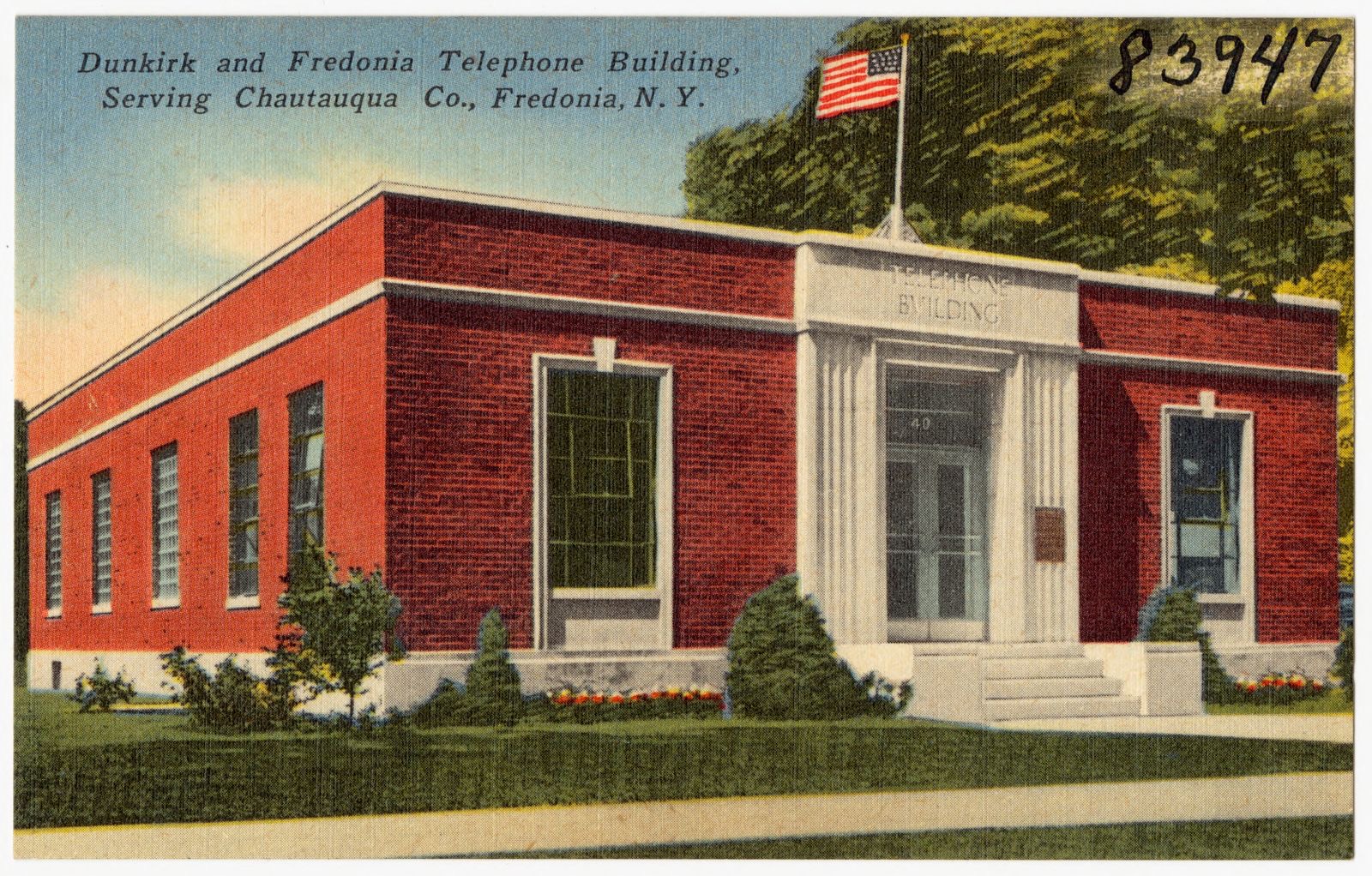 Dunkirk and Fredonia Telephone Building, serving Chautauqua Co., Fredonia, N. Y., Boston Public Library - undated