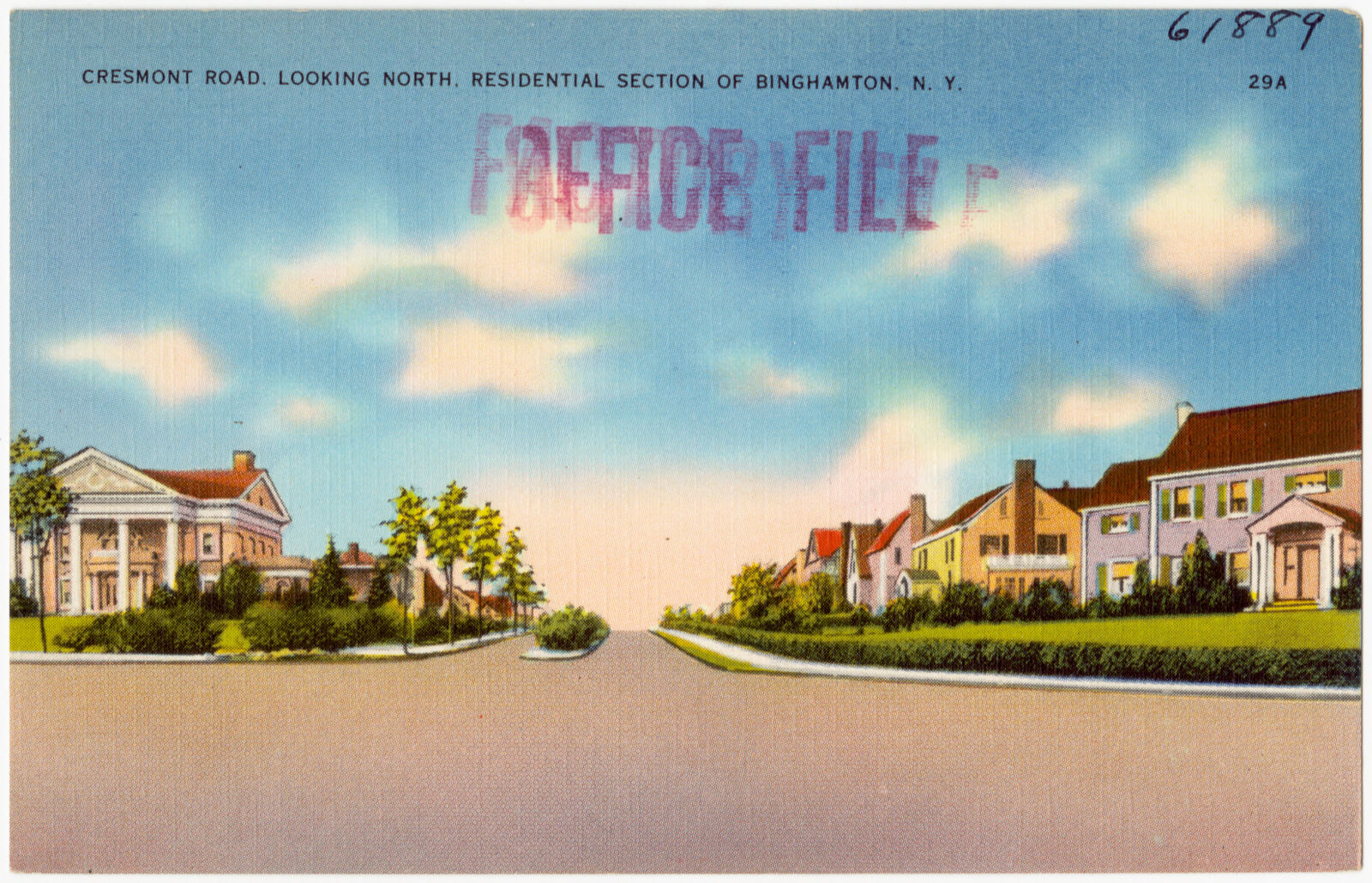 Cresmont Road, looking north, residential section of Binghamton, N. Y., Boston Public Library - undated