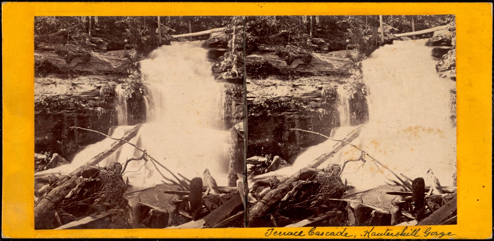 Terrace Cascade in the Kauterskill Gorge., Boston Public Library - undated
