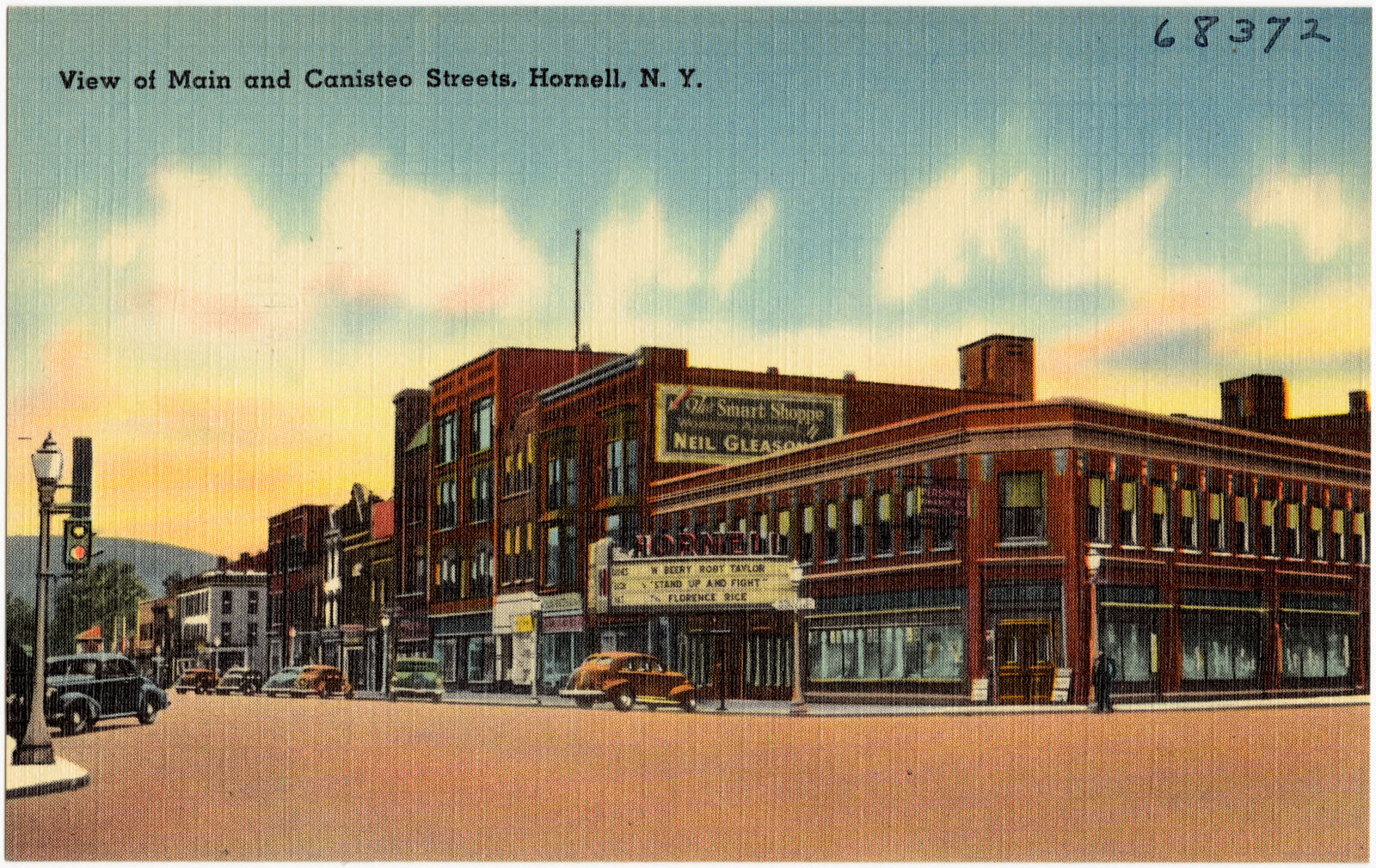 View of Main and Canisteo Streets, Hornell, N. Y., Boston Public Library - undated