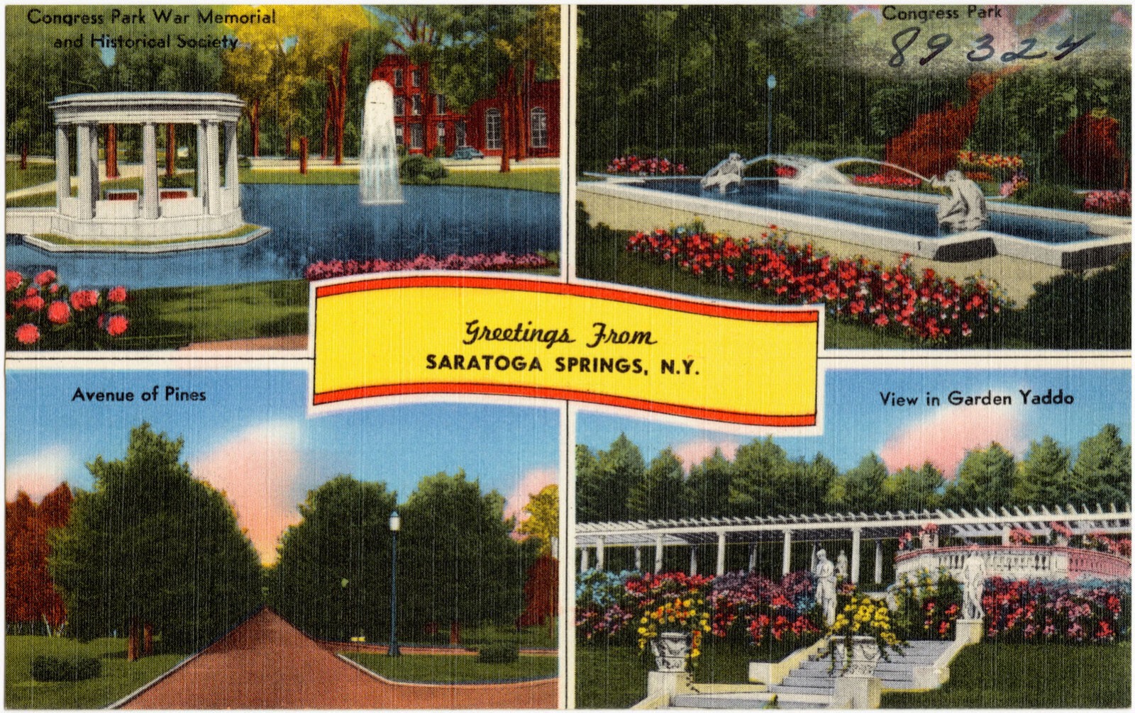 Greeting from Saratoga Springs, N. Y., Boston Public Library - undated