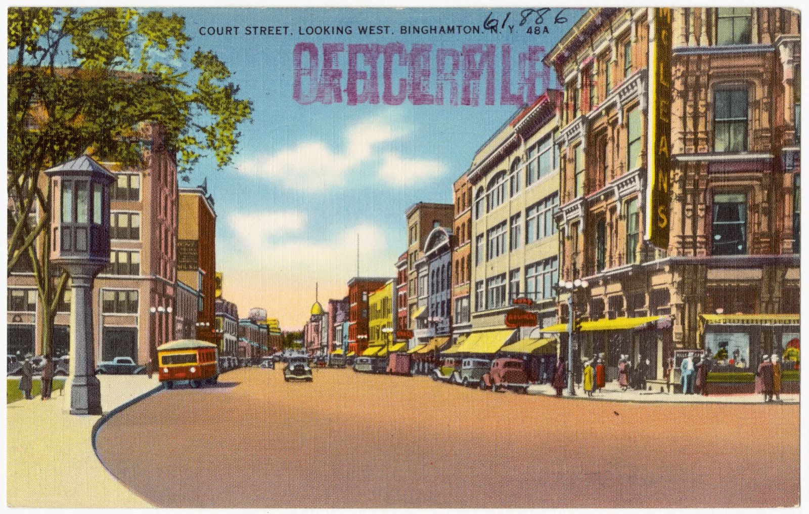 Court Street, looking west, Binghamton, N. Y., Boston Public Library - undated