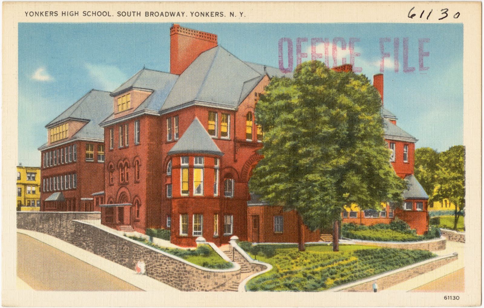 Yonkers High School, South Broadway, Yonkers, N. Y., Boston Public Library - undated