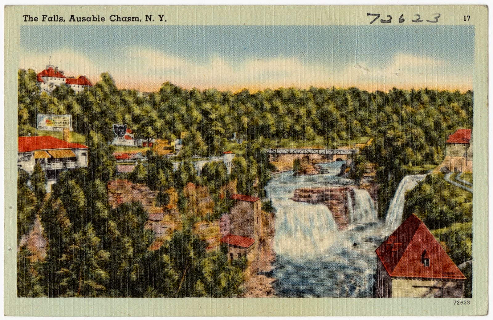 The Falls, Ausable Chasm, N. Y., Boston Public Library - undated