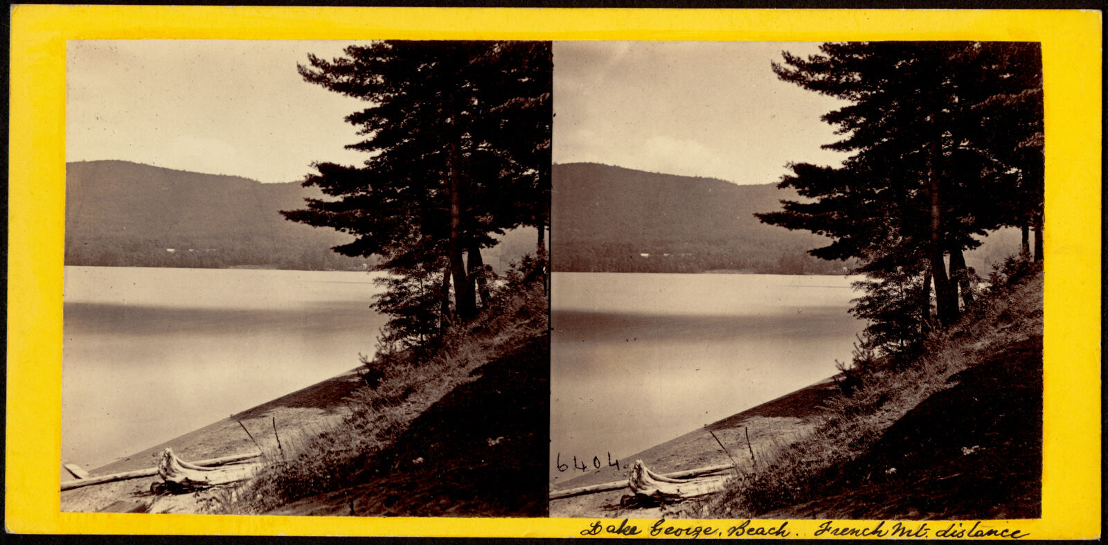 The beach from hotel grounds. French Mountain in the distance, Boston Public Library - undated