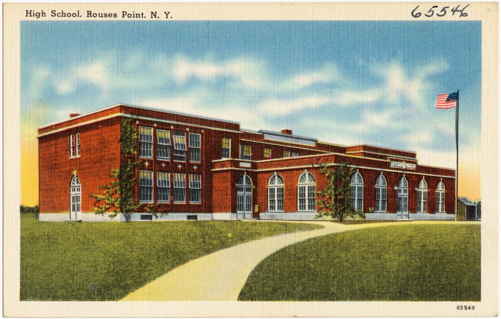 High school, Rouses Point, N. Y., Boston Public Library - undated