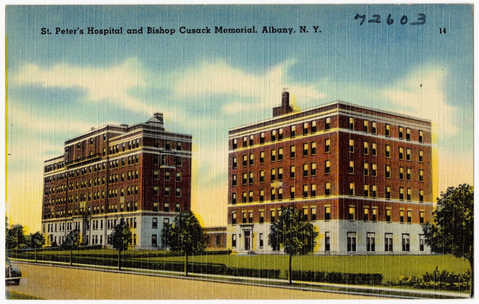 St. Peter's Hospital and Bishop Cusack Memorial, Albany, N. Y., Boston Public Library - undated