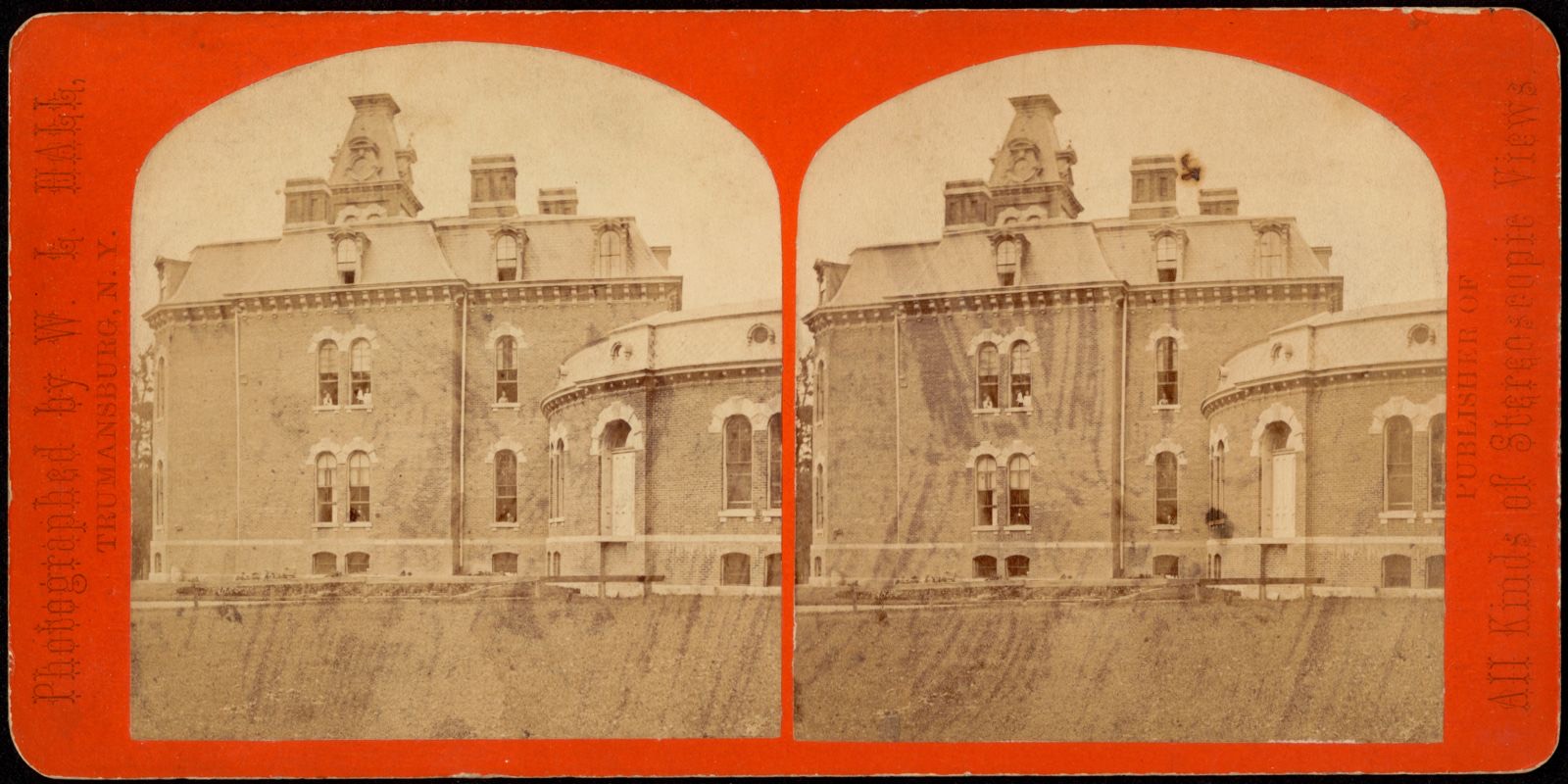 Willard Asylum. Ovid, N.Y. Main building - from the south, Boston Public Library - undated