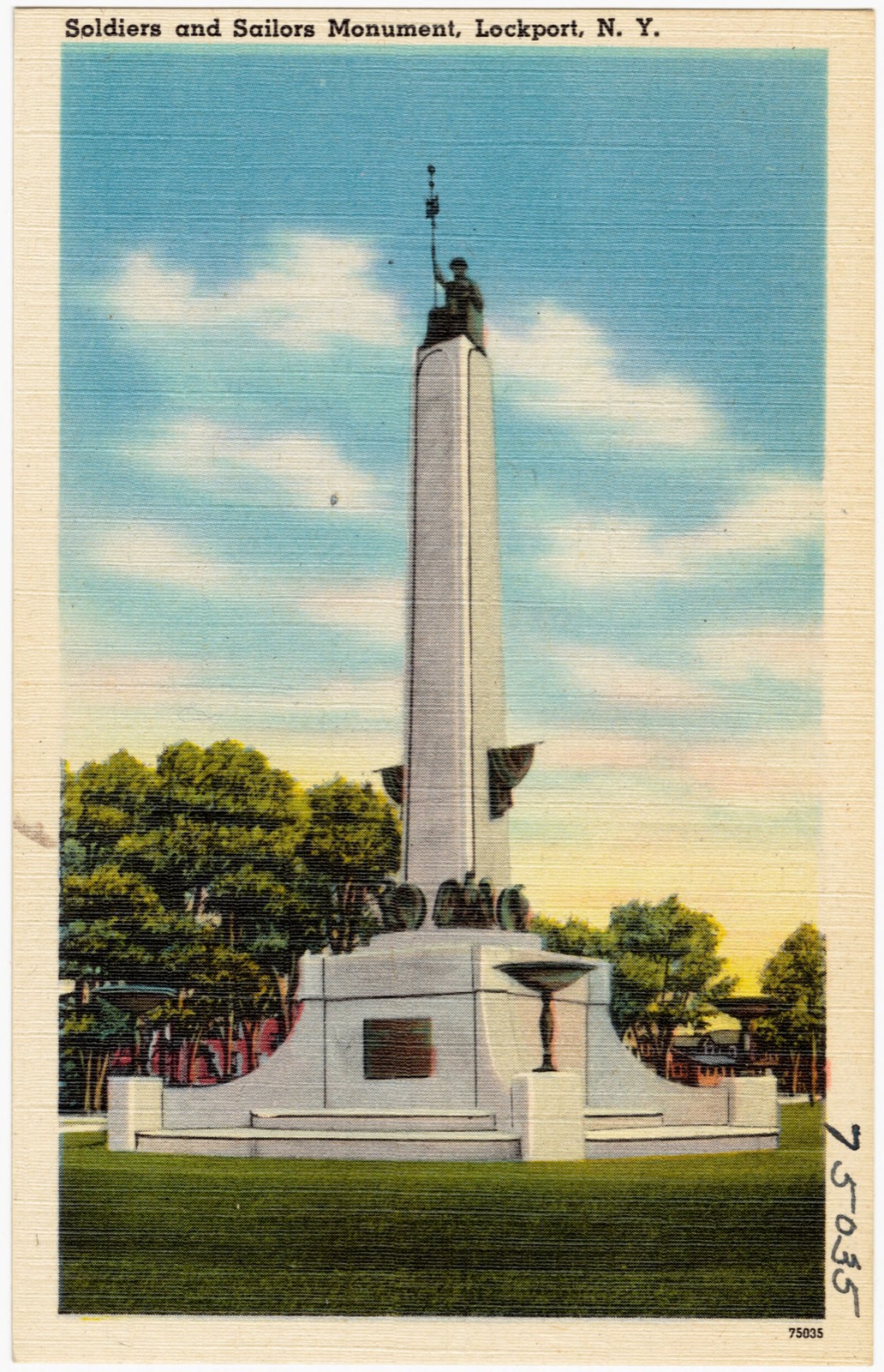 Soldiers and Sailors Monument, Lockport, N. Y., Boston Public Library - undated
