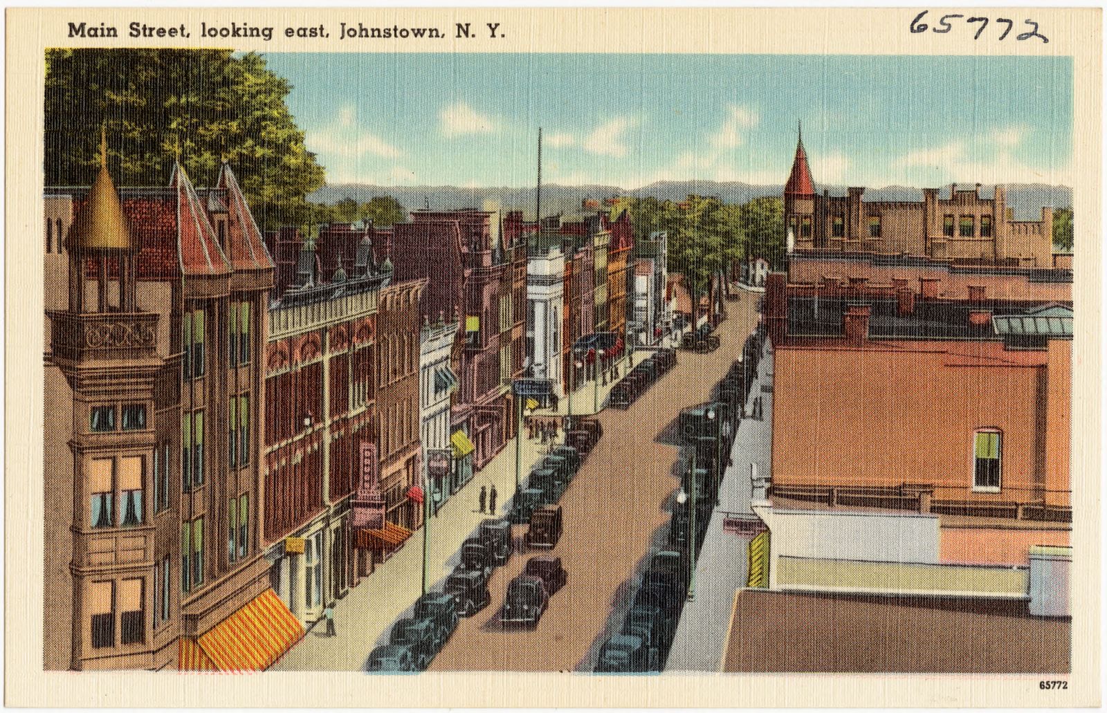 Main Street, looking east, Johnstown, N. Y., Boston Public Library - undated