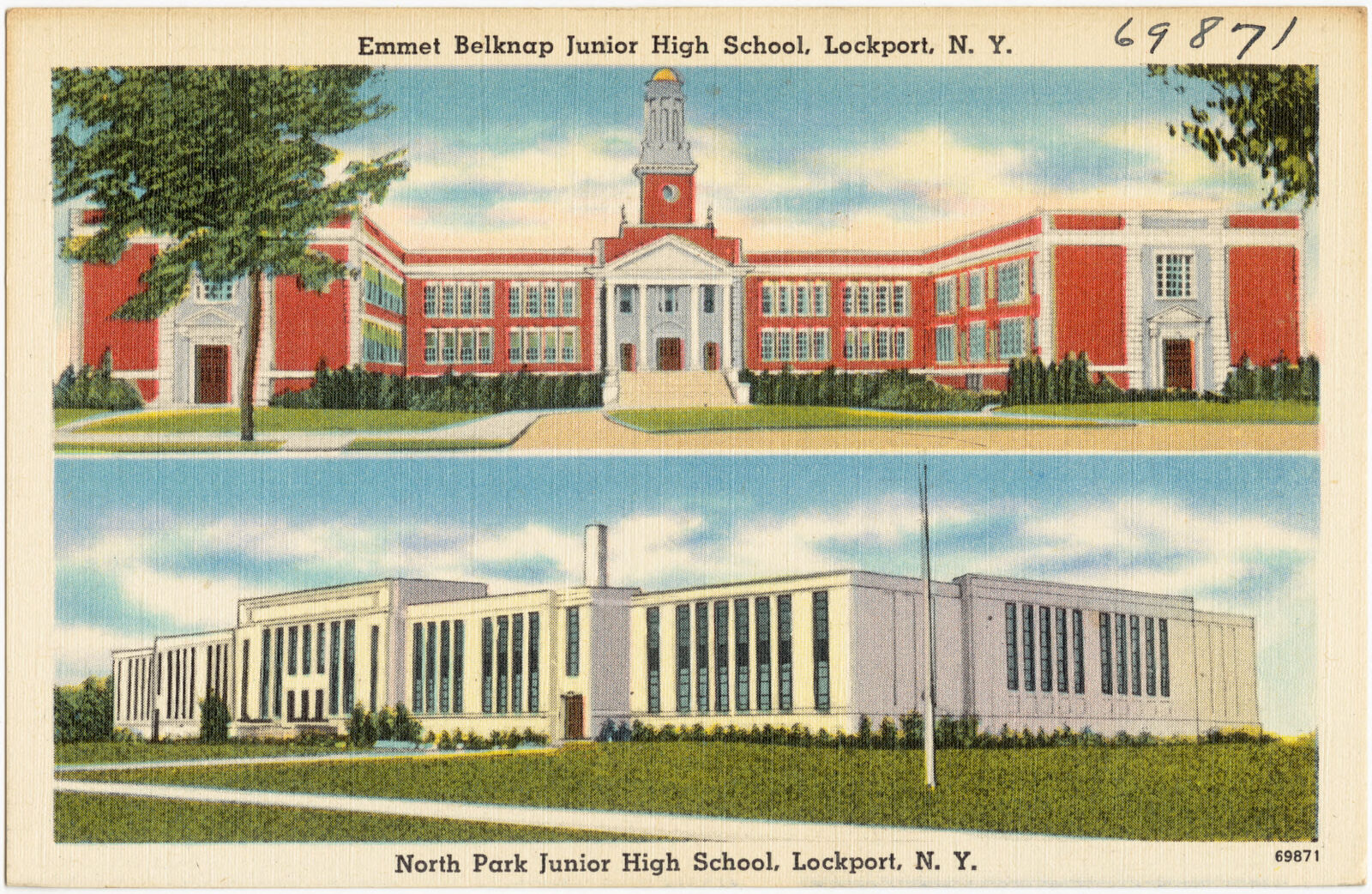 Emmet Belknap Junior High School, Lockport, N. Y. North Park Junior High School, Lockport, N. Y., Boston Public Library - undated