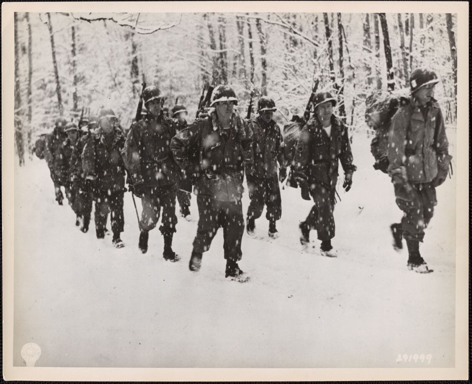Members of the 505th Airborne Battalion Combat Team go into their second phase of Exercise Snowdrop, American Legion Museum - undated