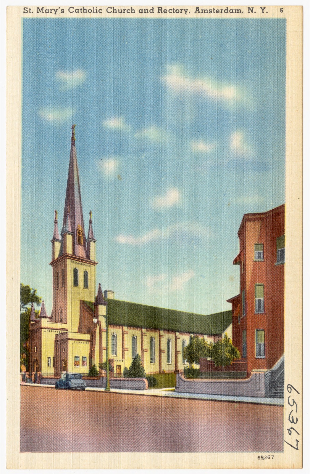 St. Mary's Catholic Church and rectory, Amsterdam, N. Y., Boston Public Library - undated