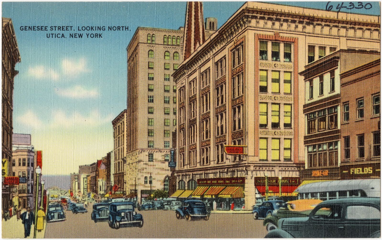 Genesee Street, looking north, Utica, New York, Boston Public Library - undated