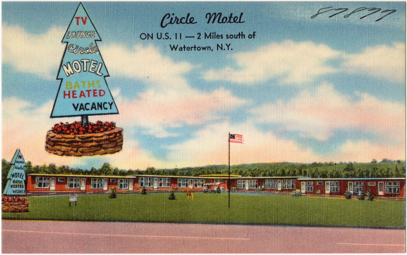 Circle Motel on U.S. 11 -- 2 miles south of Watertown, N.Y., Boston Public Library - undated