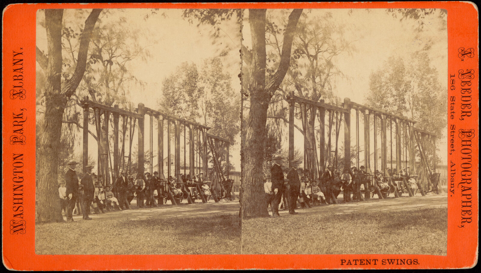 Patent swings, Boston Public Library - undated