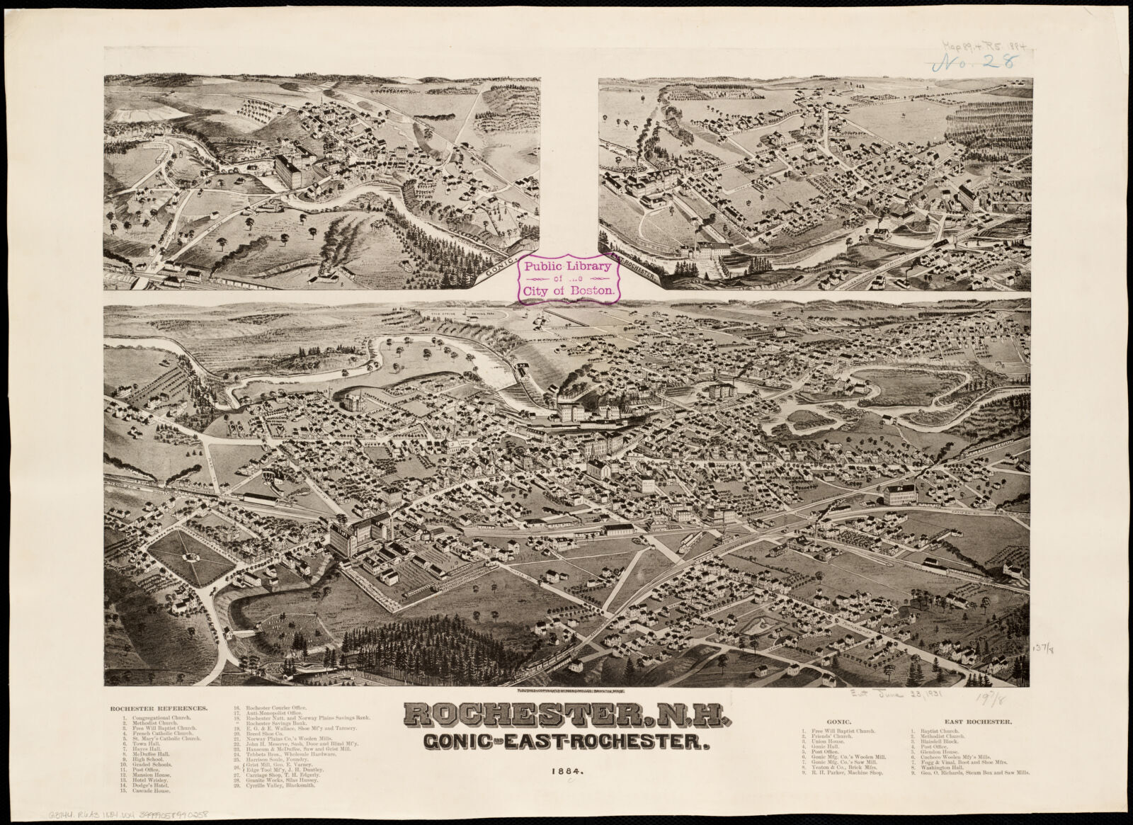 Rochester, N.H Gonic and East-Rochester, 1884, Boston Public Library - undated
