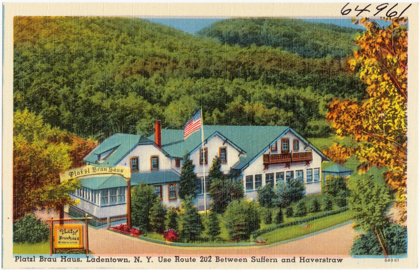 Platzl Brau Haus, Ladentown, N. Y. Use Route 202 between Suffern and Haverstraw, Boston Public Library - undated