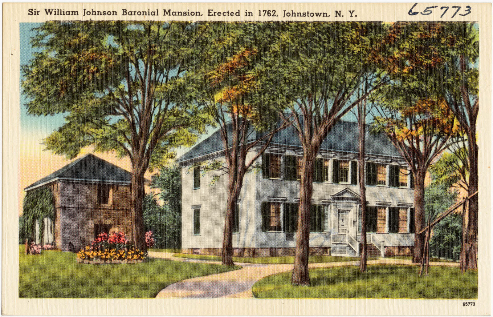 Sir William Johnson Baronial Mansion, erected in 1762, Johnstown, N. Y., Boston Public Library - undated