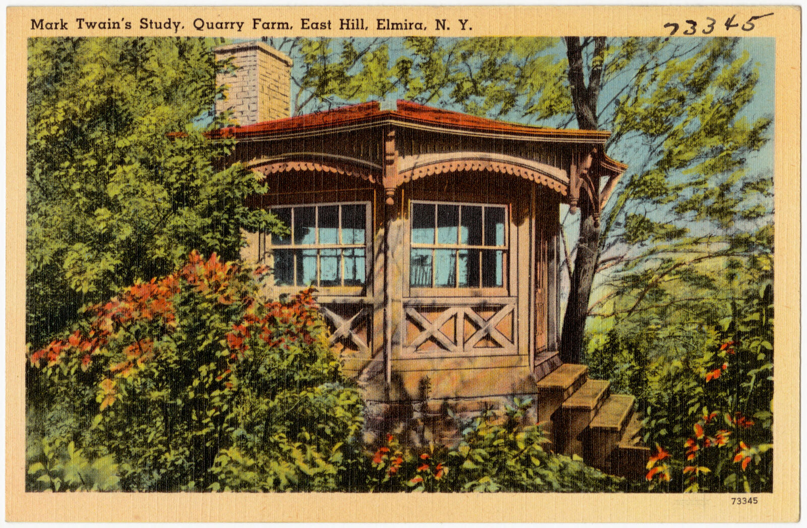 Mark Twain's study, Quarry Farm, East Hill, Elmira, N. Y., Boston Public Library - undated