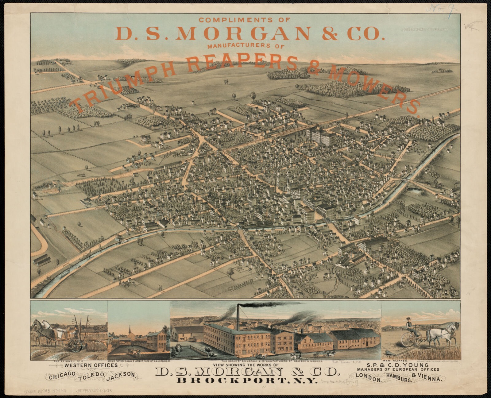 View showing the works of D.S. Morgan & Co., Brockport, N.Y, Boston Public Library - undated