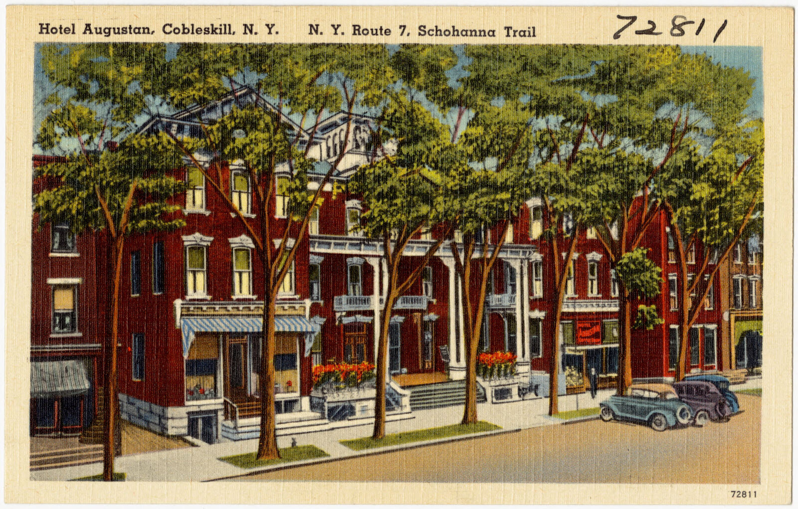 Hotel Augustan, Cobleskill, N. Y., N. Y. Route 7, Schohanna Trail, Boston Public Library - undated